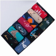 Носки MoscowSocksClub, комплект, 10 пар, размер 25 (38-40), разноцветный