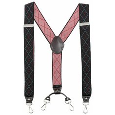 Подтяжки GENTLETEAM, размер 125, черный/белый/красный