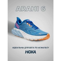Кроссовки HOKA Arahi 6, полнота B (US)/ на среднюю стопу, размер US8B/UK6.5/EU40/JPN25, синий, белый