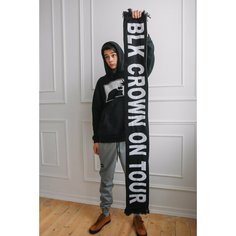 Шарф BLK CROWN, one size, черные