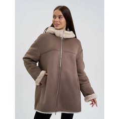 Дубленка Karmelstyle, размер 58, коричневый