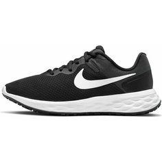Кроссовки NIKE W Revolution 6, полнота F (EU)/ на среднюю стопу, размер 5,5 US, чёрный