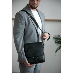 Сумка планшет Igermann, фактура матовая, чёрный