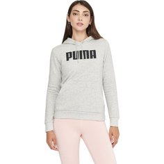 Толстовка спортивная PUMA ESSENTIALS HOODIE TRACK W, размер L, , серый