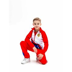Костюм спортивный Sport&K, размер 38, красный/синий/белый