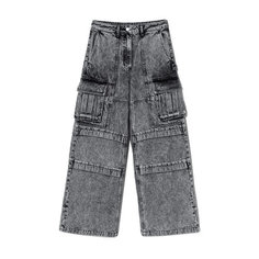 Джинсы карго JUUN.J Acid Multi-Pocket Cargo Denim, размер S, серый