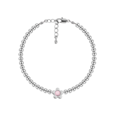 Браслет Oh Mary Did, жемчуг Swarovski синтетический, гематит, 1 шт., размер 16 см, размер one size, розовый