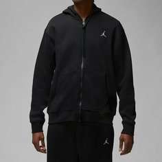 Толстовка NIKE M J ESS FLC FZ HOODIE, размер S, , чёрный
