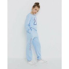 Брюки спортивные Gloria Jeans, размер 2-4г/98-104, голубой