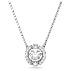 Колье SWAROVSKI, кристаллы Swarovski, длина 38 см, серебряный