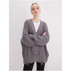 Кардиган KIVI CLOTHING, размер 40/48, , серый