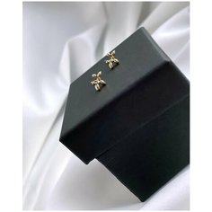 Серьги пусеты, размер 6 мм, золотистый Ulanskaya Jewelry