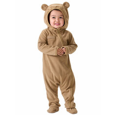 Комбинезон Happy Baby Осень-зима 2024, открытая стопа, размер 68-74, карамель