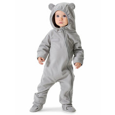 Комбинезон Happy Baby Осень-зима 2024, открытая стопа, размер 92-98, серый
