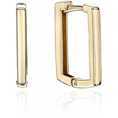 Серьги конго Эстет, желтое золото, 585 проба