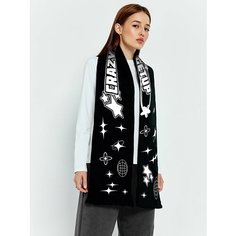 Шарф Crazy Getup,180х20 см, белый/черный