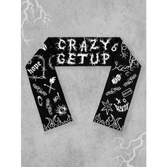 Шарф Crazy Getup,180х20 см, черный