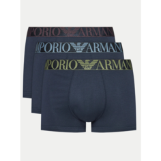 Трусы EMPORIO ARMANI, комплект из 3 шт., размер M, темно-синий