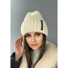 Шапка бини SAVEZ, размер 52-58, белый