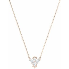 Колье SWAROVSKI, кристаллы Swarovski, розовое золото