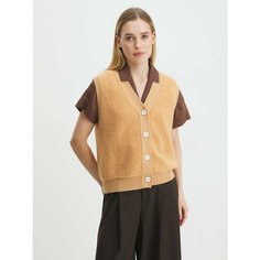 Жилет Maison David, размер L, светло-коричневый