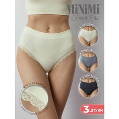 Трусы MiNiMi, комплект из 3 шт., размер 46/48, серый, белый