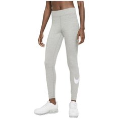 Легинсы спортивные NIKE W Sportswear Essential Mid-Rise Swoosh Leggin, размер S, серый
