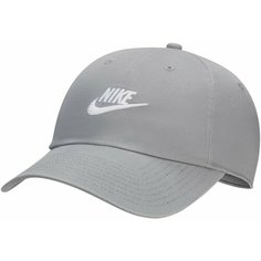 Бейсболка NIKE CLUB UNSTRUCTURED FUTURA WASH CAP, размер S/M, серый