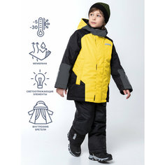 Комплект верхней одежды NIKASTYLE 7з7124, размер 122-64, , желтый/черный