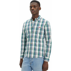 Рубашка Levis Men Battery Housemark Slim Fit Shirt, размер M, белый, синий Levis®
