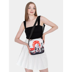 Сумка мессенджер НЕСТАНДАРТИКА, фактура гладкая, черный, белый, красный