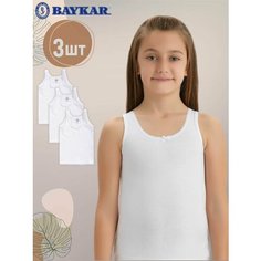 Майка BAYKAR, 3 шт., размер 5-146/152, белый