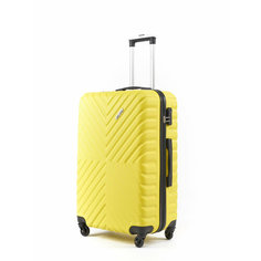 Чемодан Lcase New Delhi, 93 л, размер L, Желтый