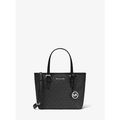 Сумка тоут MICHAEL KORS, фактура зернистая, матовая, рельефная, тиснение, перфорированная, черный