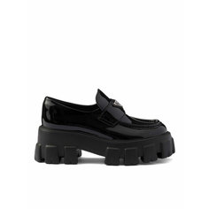 Мокасины Prada Monolith, размер 36,5 IT, черный