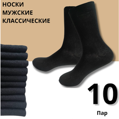 Носки Белорусские, комплект, 10 пар, размер 27(41-42), черный