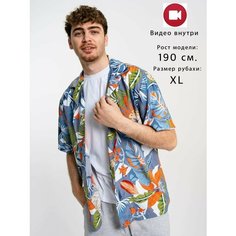 Рубашка MARITAL Арабески морей, размер XXL, голубой