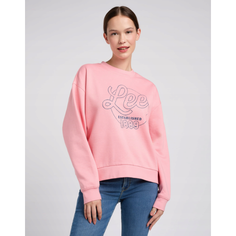 Свитшот Lee Women Logo Sweatshirt, размер L, , peony pink