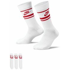 Носки NIKE, размер L, белый-красный