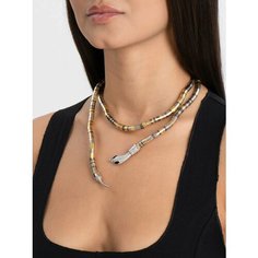 Колье, длина 60 см, серебристый/золотистый Монинг