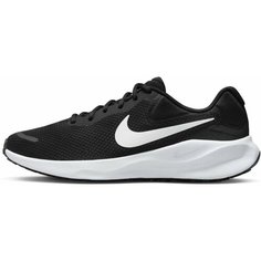 Кроссовки NIKE Nike Revolution 7, полнота F (EU)/ на среднюю стопу, размер 11,5 US, чёрный