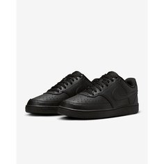 Кеды NIKE M Court Vision Low Next Nature, полнота F (EU)/ на среднюю стопу, размер 9 US, чёрный