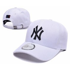 Бейсболка мужская NY, размер 55/60, белый/черный Без бренда