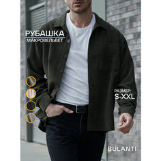 Рубашка BULANTI вельветовая оверсайз, размер L, хаки
