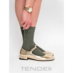 Носки TENDEN, комплект, 2 пары, размер one size, хаки