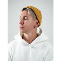 Шапка бини DARKED Кусто, размер ONESIZE, горчичный