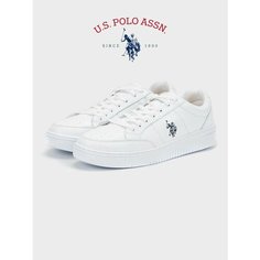 Кеды U.S. POLO ASSN., полнота 6 (RU)/ на среднюю стопу, размер 44, белый