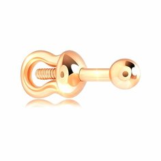 Серьга VALTERA, серебро, 925 проба, размер 2.5 мм, длина 1.1 см, , золотистый