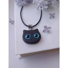 Колье, стекло, длина 45 см, коричневый/синий ИП Егоров В.А.