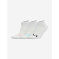 Носки Fila 3 пары, размер 34/36, , белый/розовый